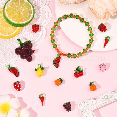 20 шт. 10 стиля подвесок и бусин ручной работы в технике лэмпворк&nbsp;LAMP-SC0001-62-1