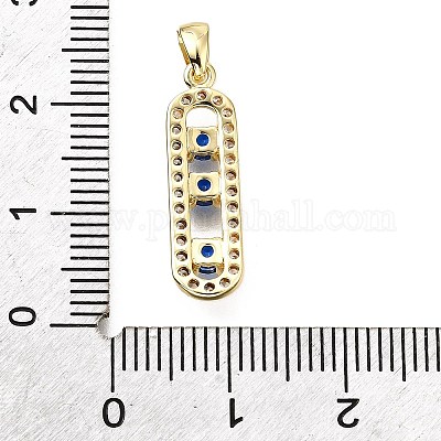 Латунные микро проложить кубического циркония подвески KK-V011-30G-B-1