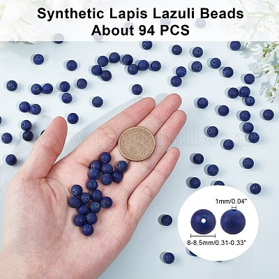 Synthetik Lapislazuli Perlen Stränge&nbsp;G-AR0002-39-1