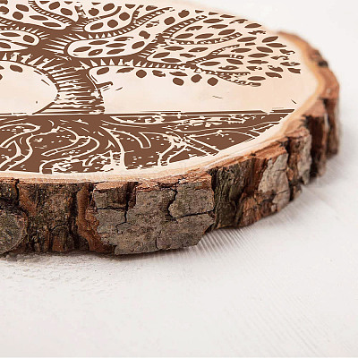 Round Wood Discs For Crafts, Pyrography, Painting And Decorations 