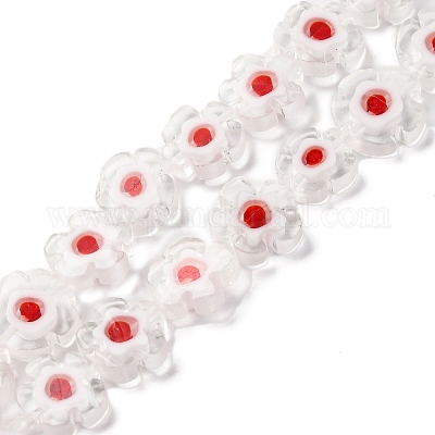 Ручной работы millefiori стеклянные бусины нитки LAMP-G164-08H-1