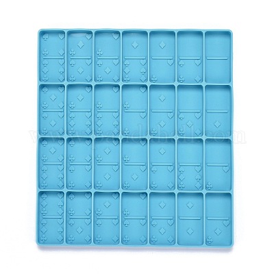 1 Of Domino Molds For Resin Casting, Blue/ White Professional