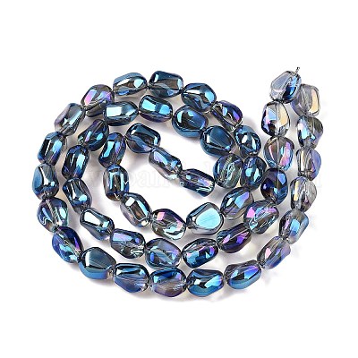 Стеклянные бусины с гальваническим покрытием &nbsp;EGLA-T021-08I-1