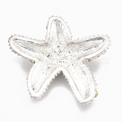 Alloy Rhinestone Sea Star Starfish Seastar Cabochon 2pc 55mm A06 