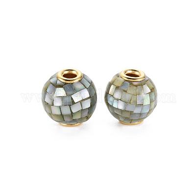 Натуральные белые бусины из перламутровых ракушек SSHEL-T014-45B-1