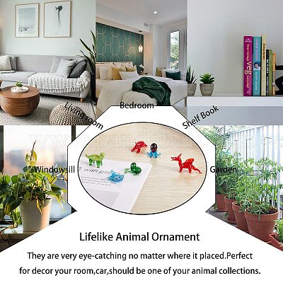 6 шт. 6 стильные украшения для лэмпворк ручной работы&nbsp;AJEW-SZ0002-30-1