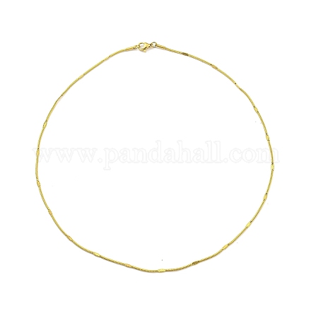 Ion Plating(IP) 304 Stainless Steel Round Snake Chain Necklaces NJEW-P285-01G-1