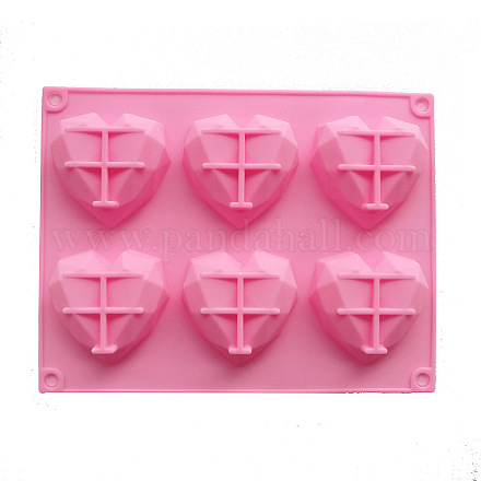 Vassoi per stampi in silicone alimentare a forma di cuore BAKE-PW0001-065B-1