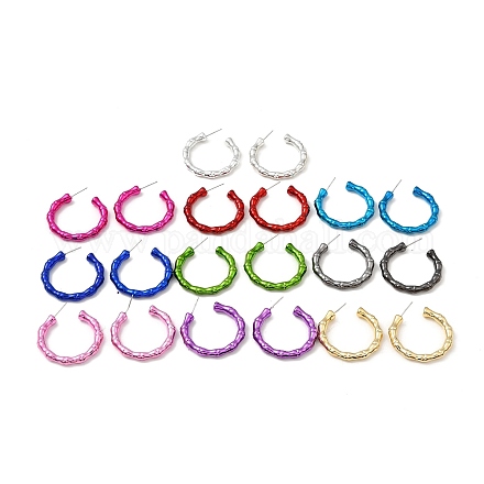 Ring Acrylic Stud Earrings EJEW-P251-29-1