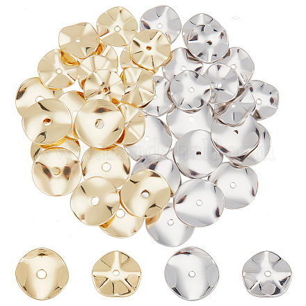 Gomakerer 40 pièces 4 styles de perles d'espacement en laiton KK-GO0001-34-1