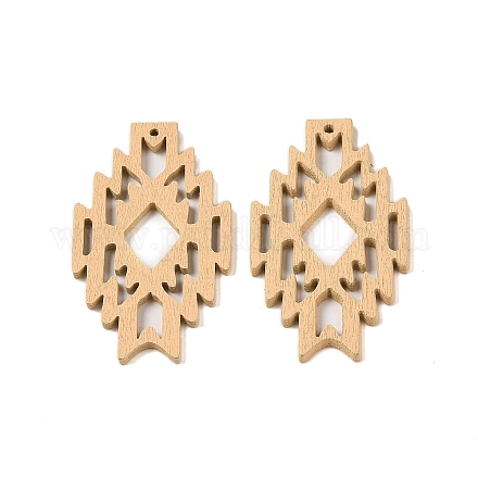 Подвески из окрашенного дерева тополя WOOD-S060-01B-1