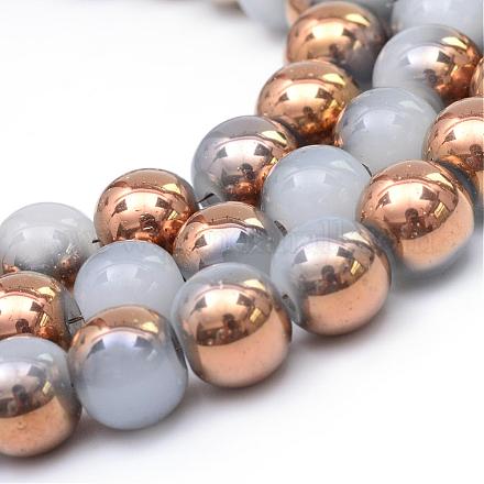 Chapelets de perles en verre demi-plaqué EGLA-Q062-12mm-G03-1