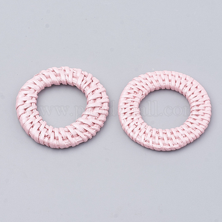 Caña de raso pintada a mano / anillos de unión de ratán tejidos X-WOVE-N007-01D-1