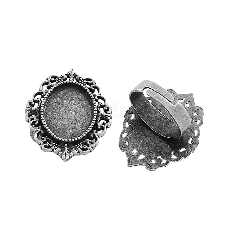 Vintage base anillo de hierro componentes del anillo de dedo de acero X-PALLOY-Q300-09AS-NR-1