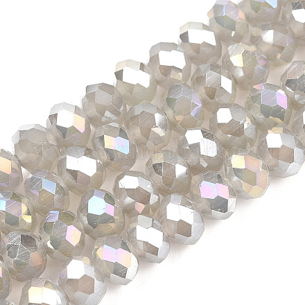 Electroplate Glass Beads Strands EGLA-A034-J6mm-B09-1