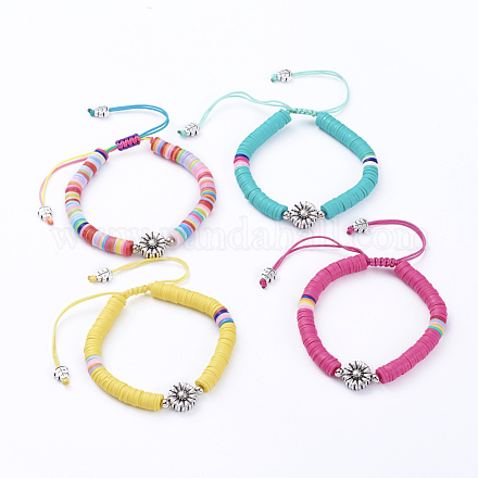 Bracelets réglables de perles tressées avec cordon en nylon BJEW-JB05103-1