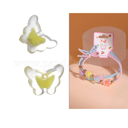 100pcs perles acryliques transparentes PW-WG6752E-06-1