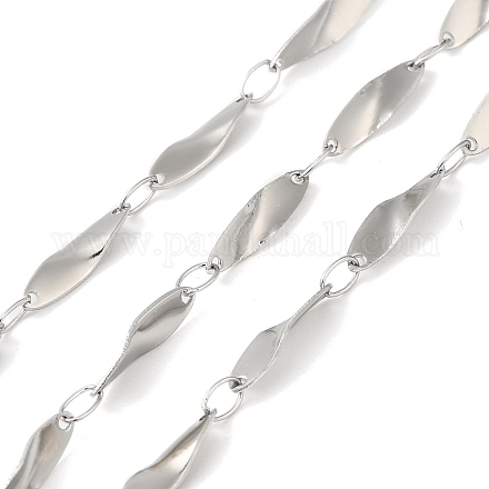 304 cadena de eslabones ovalados torcidos de acero inoxidable CHS-K017-02P-1
