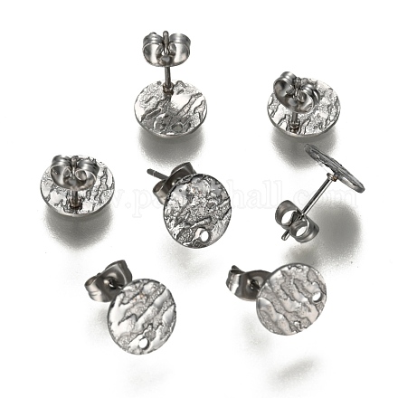 304 Stainless Steel Stud Earring Findings STAS-I157-11A-P-1