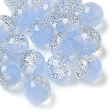 Двухцветные бусины из смолы&nbsp;LS-RESI-Q025-02C-B-1