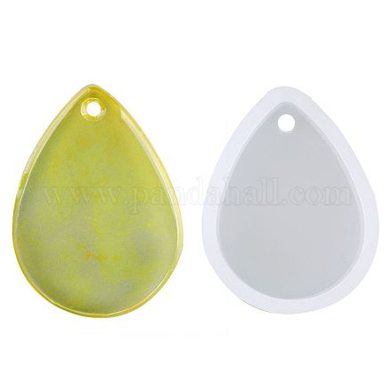 Stampi per ciondoli in silicone fai da te a forma di lacrima X-AJEW-P038-03-1