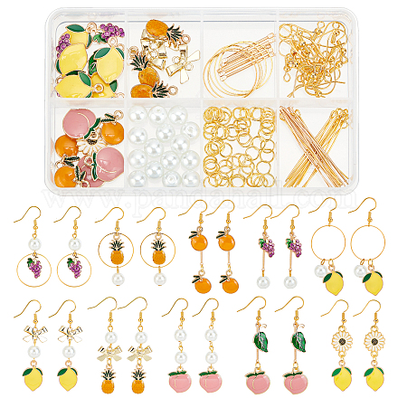 Sunnyclue diy kit de fabrication de boucles d'oreilles pendantes de fruits DIY-SC0018-99-1