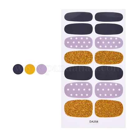 Красочные цветочные тартан полное покрытие блестящие обертывания для ногтей лак для ногтей наклейки MRMJ-S056-DA258-1