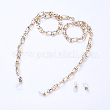 Clip de papel de aluminio cadenas gafas cordón para el cuello AJEW-EH00027-01-1