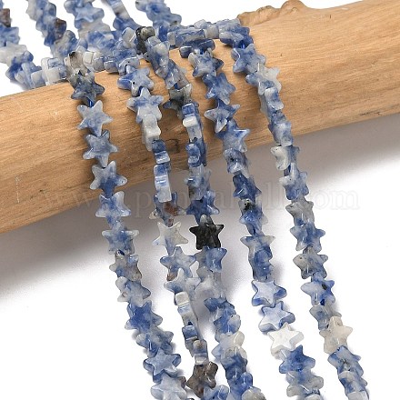 Натуральное синее пятно нитки из бисера яшмы&nbsp;G-F817-A12-01-1