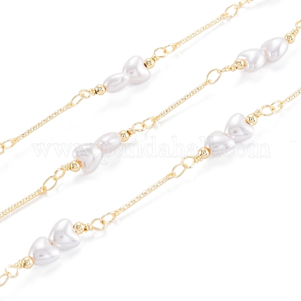 3.28 Fuß handgefertigte Perlenketten aus Acrylimitatperlen X-CHC-M021-07LG-1