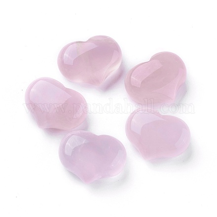 Натуральный розовый кварц сердце пальмы камень G-P426-A04-1