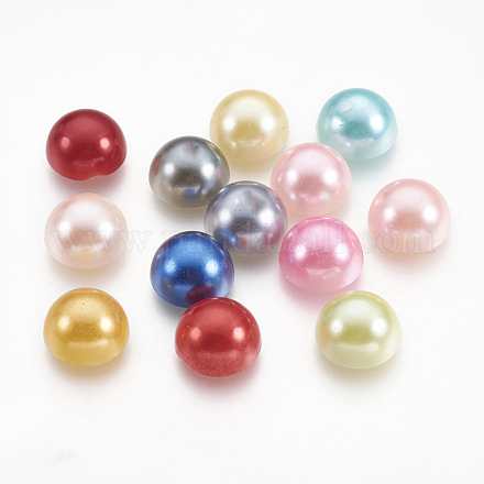 Cabujones de perlas de imitación de plástico ABS X-SACR-S738-11mm-M-1