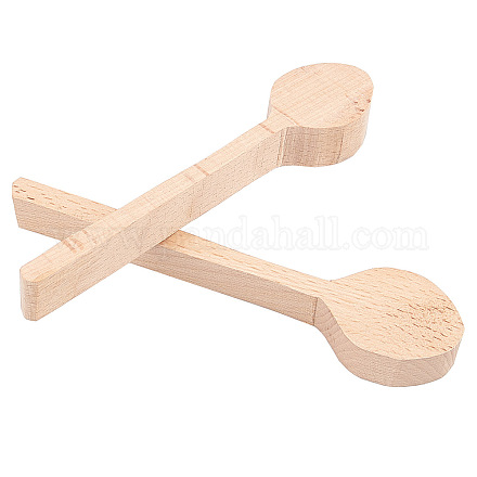 Gorgecraft cuchara para tallar madera haya en blanco juego de artesanía de madera sin terminar para tallar forma de cuchara adecuado para principiantes talladores de madera (2 pieza) AJEW-GF0001-38-1