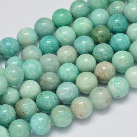 Natural Amazonite Beads Strands G-K068-03-12mm-1