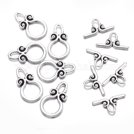 Ring Tibetan Style Alloy Toggle Clasps A1011Y-1