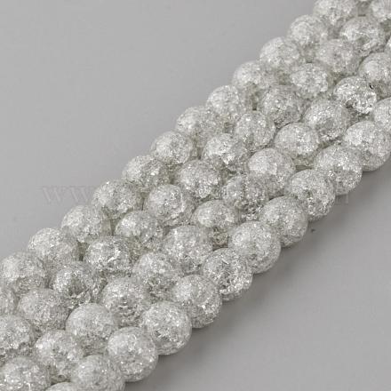 Chapelets de perles en quartz craquelé synthétique GLAA-S134-6mm-09-1