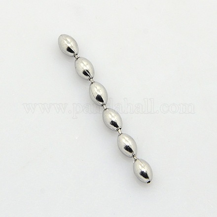 304 Stainless Steel Rice Bead Ball Chains CHS-A002A-4.0mm-1