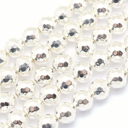 Chapelets de perles en hématite synthétique sans magnétiques G-L485-02A-S-1