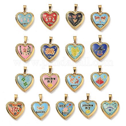 Подвески-медальоны из нержавеющей стали 304 STAS-H255-02G-1