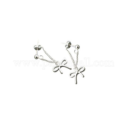 925 Sterling Silber Ohrstecker EJEW-BB43677-A-1