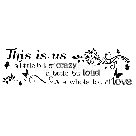 PVC Quotes Wall Sticker DIY-WH0200-010-1