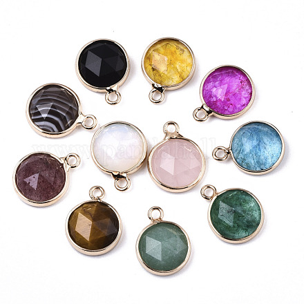 Natural & Synthetic Mixed Gemstone/Glass Charms G-N326-49-1