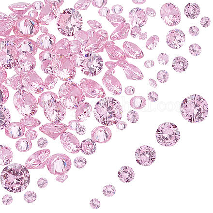 PandaHall 120pcs 6 Sizes Cubic Zirconia Stone Loose CZ Stones Faceted Cabochons for Earring Bracelet Pendants Jewelry DIY Craft Making ZIRC-PH0002-23-1
