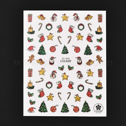 Рождественские темы самоклеющиеся наклейки для ногтей MRMJ-A003-01B-1
