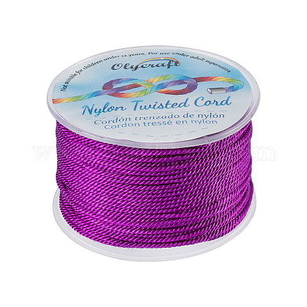 ナイロン糸  ミラノコード/ツイストコード  暗紫色  1.5~2mm  約50m /ロール NWIR-OC0002-675-1