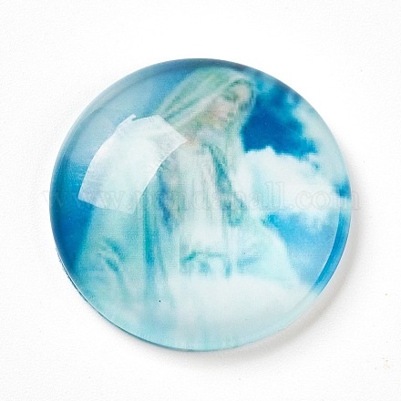 Glas cabochons GLAA-WH0012-30-1