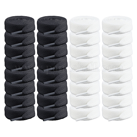 16 Paar 2 Farben Polyester-Schnürsenkel FIND-FH0016-66-1