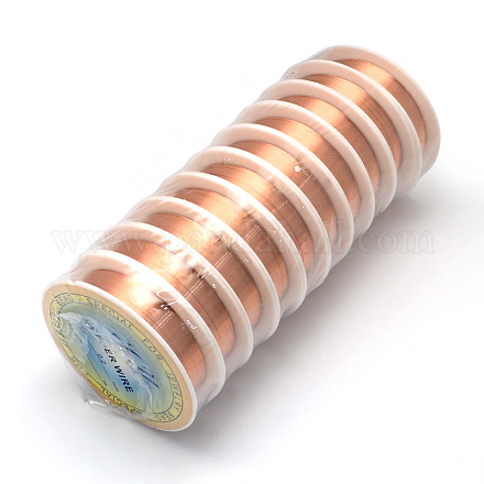 Alambre de joyería de cobre redondo CWIR-S002-0.2mm-03-1
