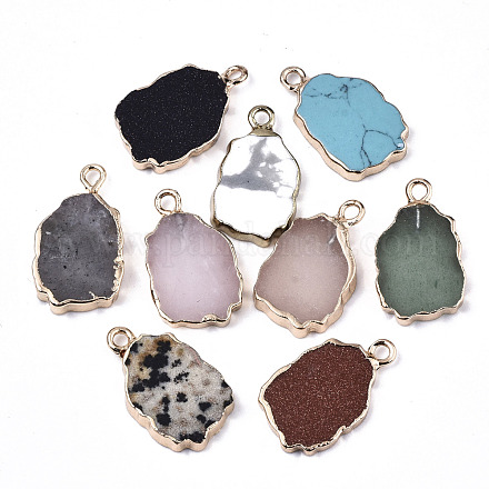 Natural & Synthetic Mixed Gemstone Pendants G-N326-41-1