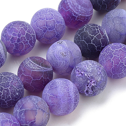 Natural Weathered Agate Beads Strands X-G-S259-05B-8mm-1